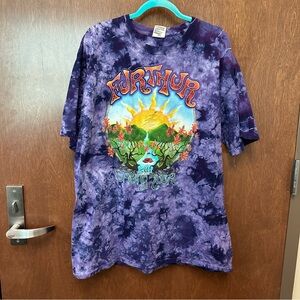 Grateful Dead Further Tour 2011 Graphic Tee Adults XL Purple Tie Dye